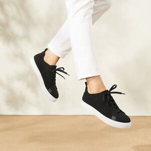 VIVAIA Black Knit Lace-Up Wool Sneakers Casual Comfort Shoes Men‎ Size 8 EUR 40